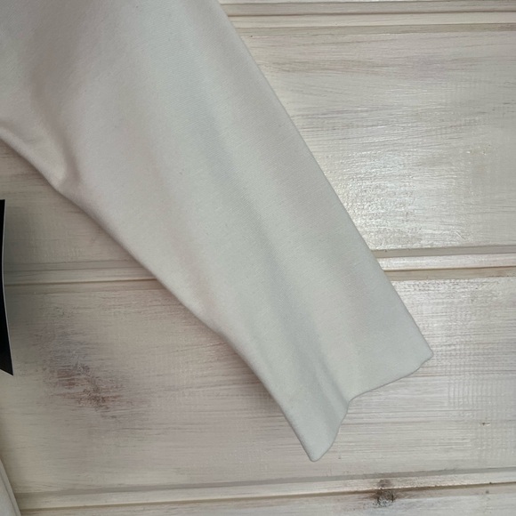 Boston Proper Ivory Knit Off The Shoulder 3/4 Sleeve Dress Size Medium Cruise - Picture 6 of 13